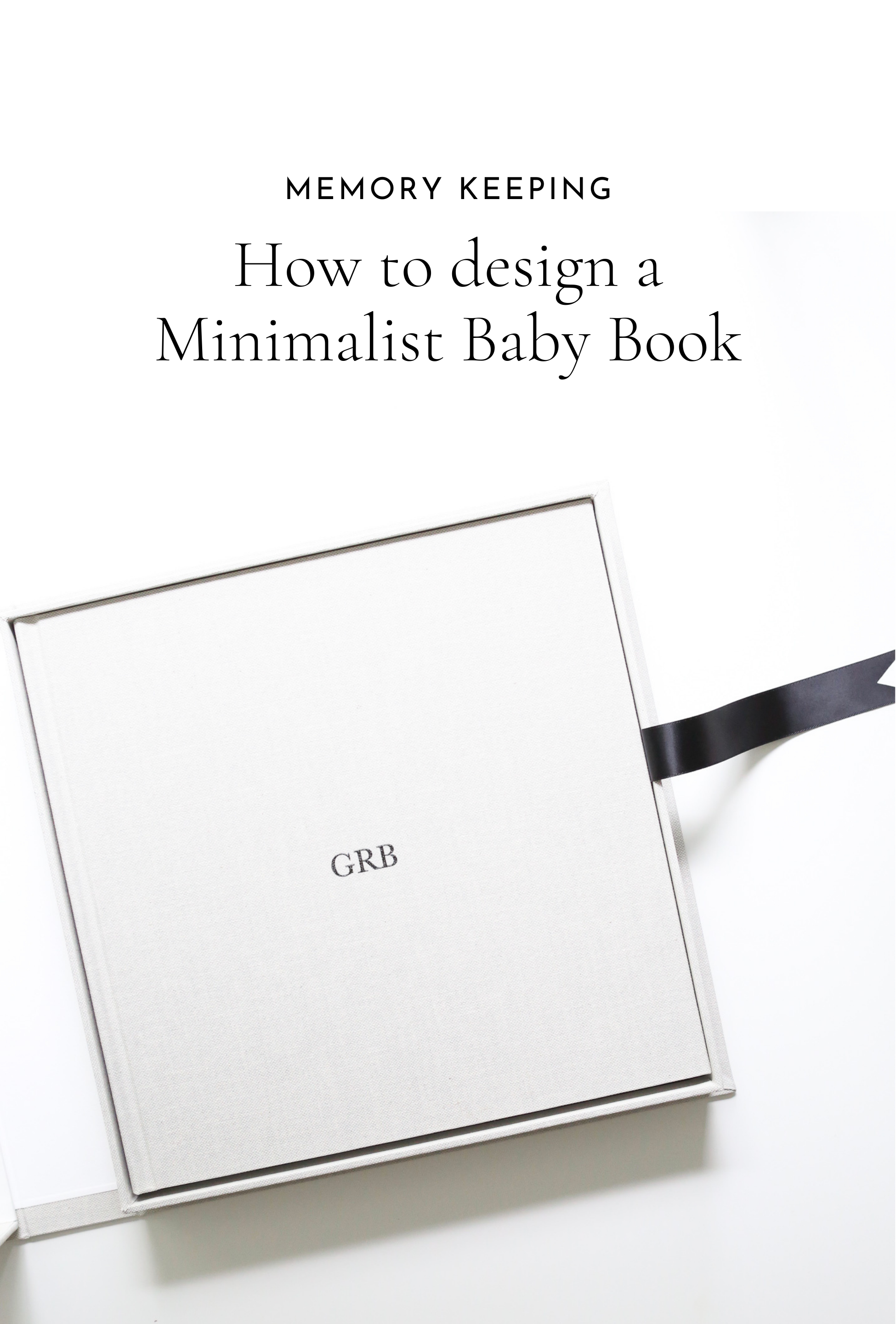 Minimalist baby online memory book